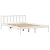 vidaXL Bed Frame without Mattress White 120x190 cm Small Double Solid Wood Pine