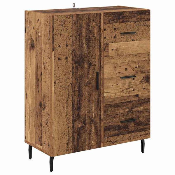 vidaXL Sideboard Old Wood 69.5 x 34 x 90 cm Engineered Wood and Iron