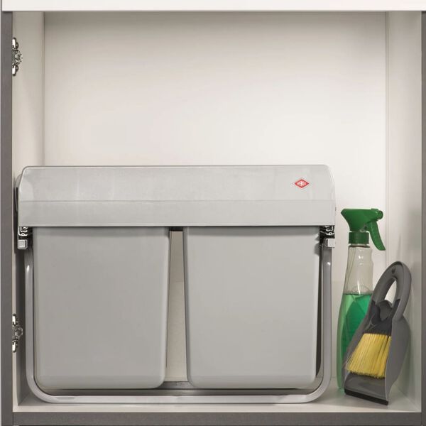 eyckhaus Selective Rolling Waste Collector Rectangular 2x15 L Grey