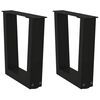 vidaXL Coffee Table Legs V-Shape 2 pcs Black 40x(30-31.3) cm Steel