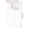 vidaXL Plant Stand White 30 x 30x 73 cm Solid Pine Wood