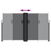 vidaXL Retractable Side Awning Black 140x600 cm