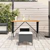 vidaXL Garden Table with Acacia Wood Top Black 105x75x72 cm Poly Rattan