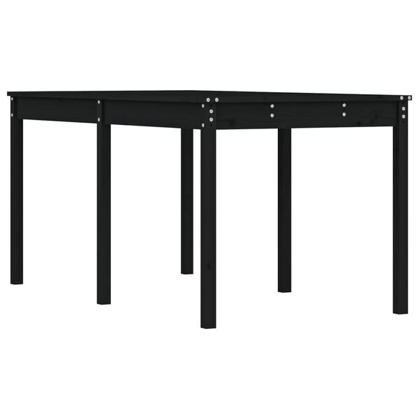 vidaXL Garden Table Black 159.5x82.5x76 cm Solid Wood Pine