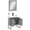 vidaXL 2 Piece Bathroom Cabinet Set Grey Sonoma Engineered Wood