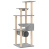 vidaXL Cat Tree with Sisal Scratching Posts Light Grey 141 cm