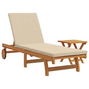 vidaXL Sun Lounger 2 pcs Solid Acacia Wood Brown