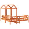 vidaXL Day Bed Set with Roof without Mattress Wax Brown 80x200 cm