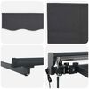 vidaXL Retractable Awning Anthracite 400 x 300 cm Polyester and Metal