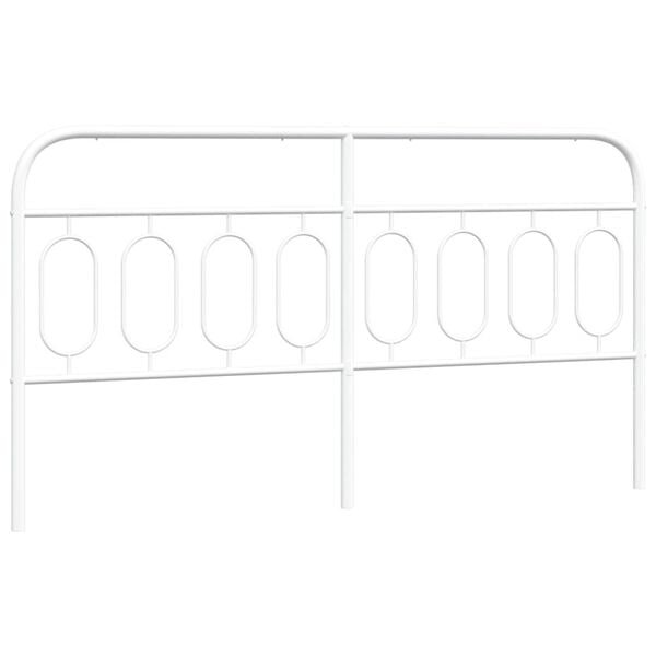 vidaXL Metal Replace Headboard White 183 cm