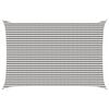 vidaXL Sunshade Sail Light Grey and White 4 x 6 m HDPE