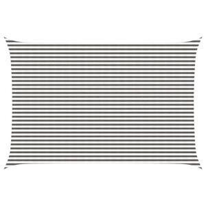 vidaXL Sunshade Sail Light Grey and White 4 x 6 m HDPE