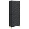 vidaXL Cabinet Set 2 pcs Black Engineered Wood