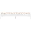 vidaXL Bed Frame without Mattress White 75x190 cm Small Single Solid Wood Pine