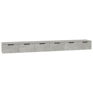 vidaXL Wall Cabinets 2 pcs Concrete Grey 102x30x20 cm Engineered Wood