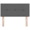 vidaXL LED Headboard with LED Strip Lights Dark Grey 80 cm Polyester