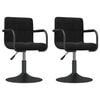 vidaXL Swivel Dining Chair | Set of 2 | Black