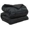 vidaXL Winter Duvet Black 200 x 140 cm Satin and Microfiber
