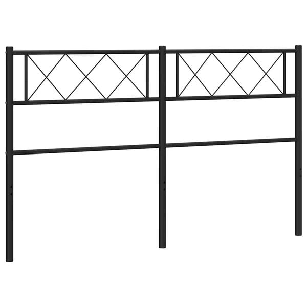 vidaXL Metal Replace Headboard Black 135 cm