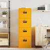 vidaXL File Cabinet with Drawer 2 pcs Mustard Yellow 44 x 50 x 139 cm