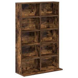 vidaXL CD Cabinet Smoked Oak 65 x 23.5 x 97.5 cm Engineered Wood