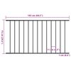 vidaXL Fence Panel Woerden Powder-coated Steel 1.7x0.75 m Black