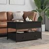 vidaXL Coffee Table Black 85x50x50 cm Engineered Wood and Metal