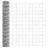 vidaXL Euro Fence Silver 1 x 25 m Hot dip galvanized iron