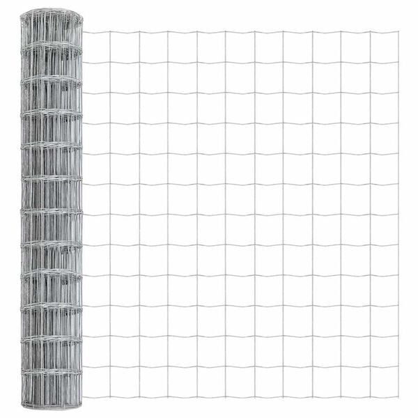 vidaXL Euro Fence Silver 1 x 25 m Hot dip galvanized iron