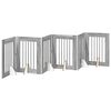 vidaXL Foldable Dog Gate with Stands 6 pcs Grey Sonoma 362 cm