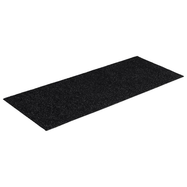 vidaXL Stair Mats Self-adhesive 15 pcs 60x25 cm Black Rectangular