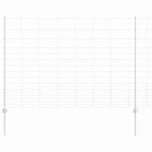 vidaXL Outdoor Wild Fence with Posts 25 x 1.5 m Galvanised Steel Mesh
