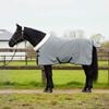 vidaXL Horse Blanket Full Light Grey and Pink 155 cm Polar fleece