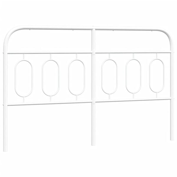 vidaXL Metal Replace Headboard White 137 cm
