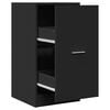 vidaXL Apothecary Cabinet Black 40x41x77,5 cm Engineered Wood