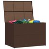 vidaXL Garden Storage Box Brown 150x100x100 cm Poly Rattan