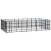 vidaXL Dog Kennel | Black | Powder-coated steel | 41.47 m&sup2; | Durable