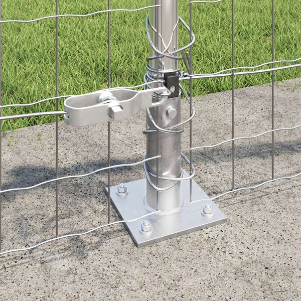 vidaXL Fence with Posts Silver 0.4 x 25 m Steel
