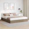 vidaXL Storage Bed with Mattress Cappucino 180 x 200 cm Faux leather