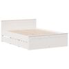 vidaXL Bed Frame without Mattress with Headboard White 150x200 cm King Size Solid Wood Pine