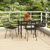 vidaXL 5 Piece Garden Dining Set Black Poly Rattan