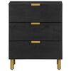 vidaXL Bedside Cabinet Black 50x33x62 cm Engineered Wood
