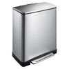 EKO Pedal Bin "E-Cube" 50 L Matte Silver