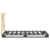 vidaXL Bed Frame without Mattress Grey 100x200 cm Solid Wood Pine