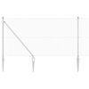 vidaXL Welded Wire Fence with Spikes 25 x 1 m Galvanised Steel Silver