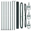 vidaXL Welded Wire Fence with Concrete Base 10 x 1.4 m Green Mesh
