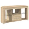 vidaXL Corner LED TV Cabinet Wall-mounted Sonoma Oak 102 x 40 x 50 cm