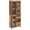 vidaXL Highboard Old Wood 69.5 x 34 x 180 cm Engineered Wood