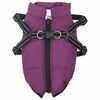 vidaXL Dog Coat with Harness Purple S Fleece and Polyester