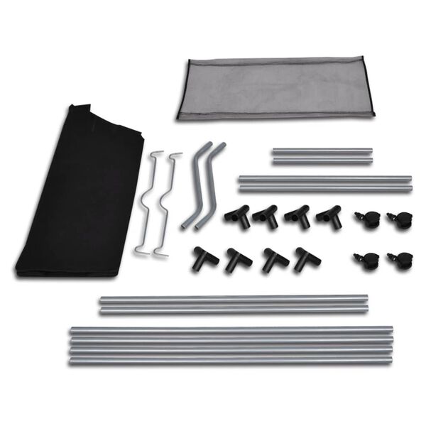 vidaXL Laundry Sorters with Bags 2 pcs Black and Grey